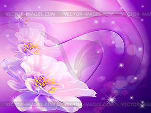 Beautiful abstract background with flowers - vector image