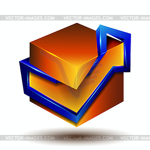 3d symbol creative design - vector image