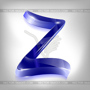 Letter of Greek zeta alphabet - vector image