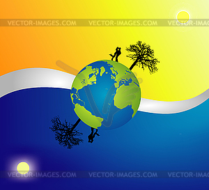 Day & Night - vector image