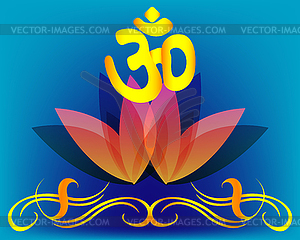 OM,Lotos - vector clipart