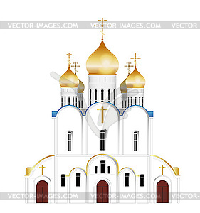 Holy Trinity Cathedral in the city of Petropavlovsk - vector clip art