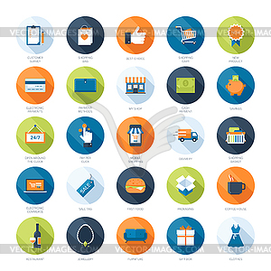 Shopping icons - vector clipart