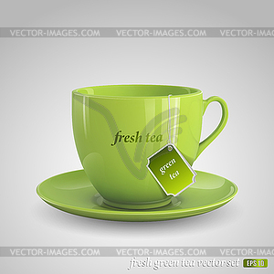 Cup of tea - royalty-free vector clipart