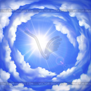 Cloudy sky - vector clipart