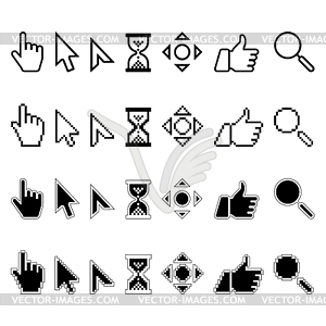 Cursors set - vector clipart