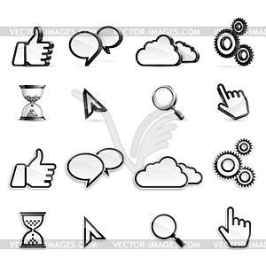 Media icons - vector image