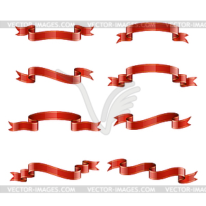 Red ribbons - vector clipart