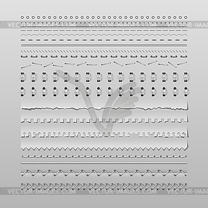 Stitches and dividers - vector clipart