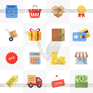 Shopping icons - vector image