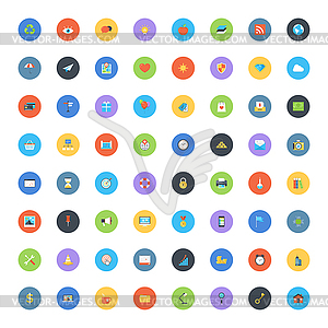 Universal flat icons - vector image