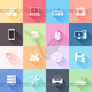 Technology icons - vector image