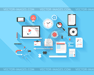 Business and office icons - royalty-free vector clipart