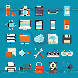 Technology icons - vector image