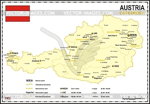 Austria map - vector clipart