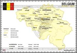 Belgium map - vector clipart