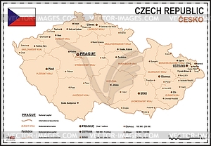 Czechia map - vector clipart