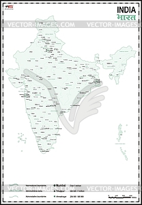 India map - vector clipart / vector image