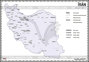 Iran map - vector clipart