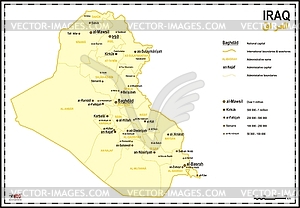 Iraq map - vector clipart