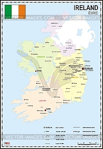 Map of Ireland - vector clipart