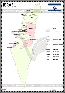 Map of Israel including Palestine - vector clipart