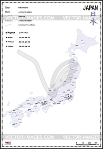 Japan map - vector clipart