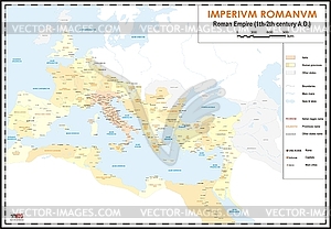 Historical map of Roman Empire - vector clipart / vector image