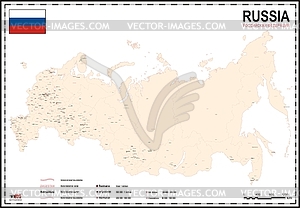 Map of the Russian Federation - vector image