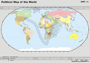 Political world map - vector clipart