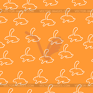 Easter Pattern with rabbit - vector clip art
