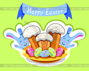 Easter cake - royalty-free vector clipart