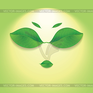 Sun face.  - vector clip art