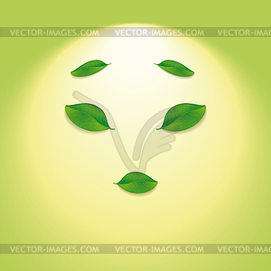 Sun face.  - vector image