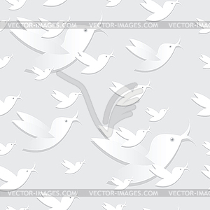 Bird seamless pattern. - vector clipart