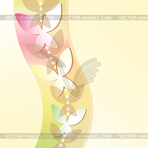 Background with colorful butterflies.  - vector clipart