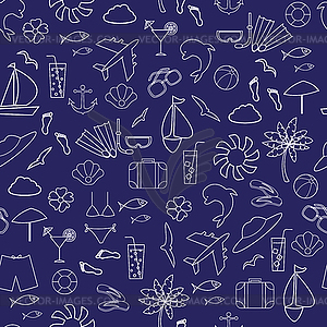 Things for vacation and rest. - stock vector clipart