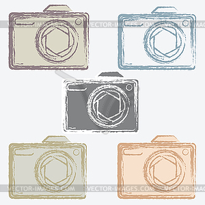 Vector set of photo camera icons. - vector clip art