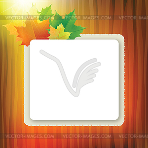 School board with maple leaves. - vector clip art