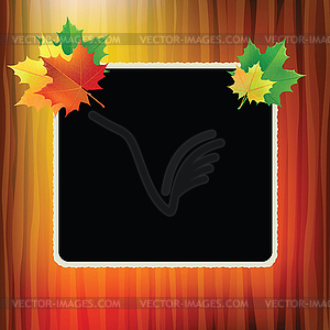 School board with maple leaves. - vector image