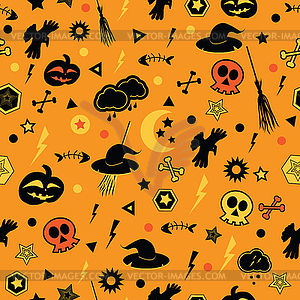 Halloween seamless pattern. - stock vector clipart