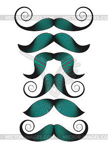 Set of mustaches - vector image