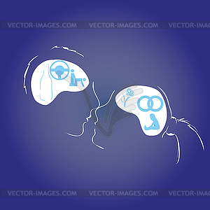 The man and the woman - vector clipart