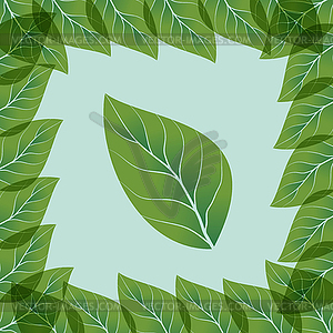 illustration transparent green leaves - иллюстрация в векторе