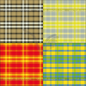 4 sample plaid - vector clipart