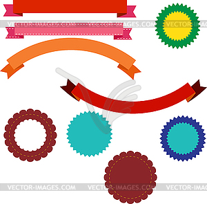 Ribbons and labels - vector image