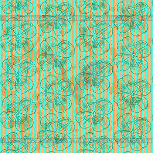 Sketch clover, seamless pattern, saint Patrick day - vector image
