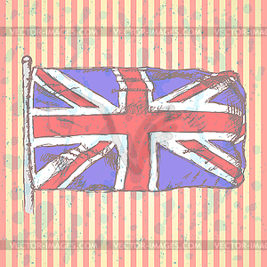 Эскиз Unaited Королевство флаг, фон - векторная графика