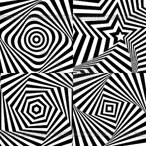 Optical illusion with texture - royalty-free vector image