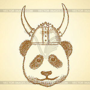 Sketch cute panda - royalty-free vector image